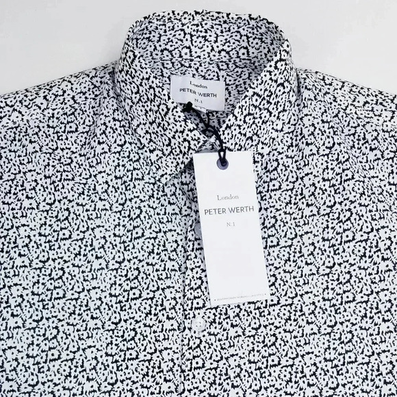 Peter Werth London N 1 Small Button Down Logo Tag - Picture 1 of 10
